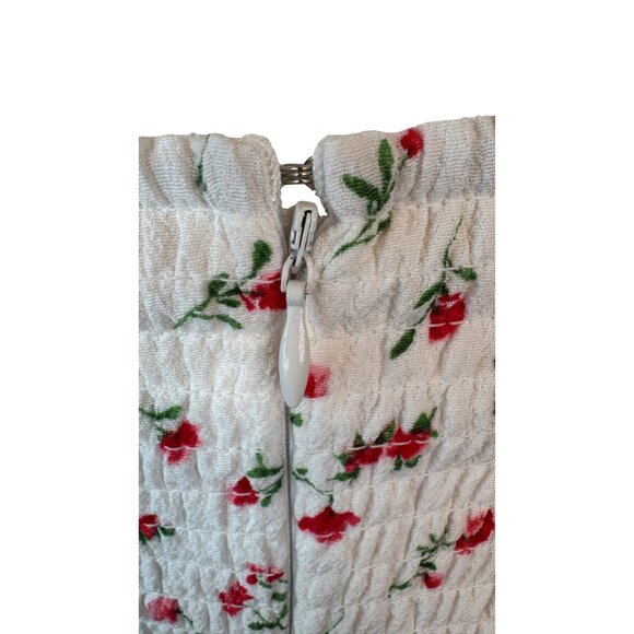 NWT WAYF Size Small Strapless Floral Midi Dress Smocked Back & Ruched Bustline - Picture 13 of 16